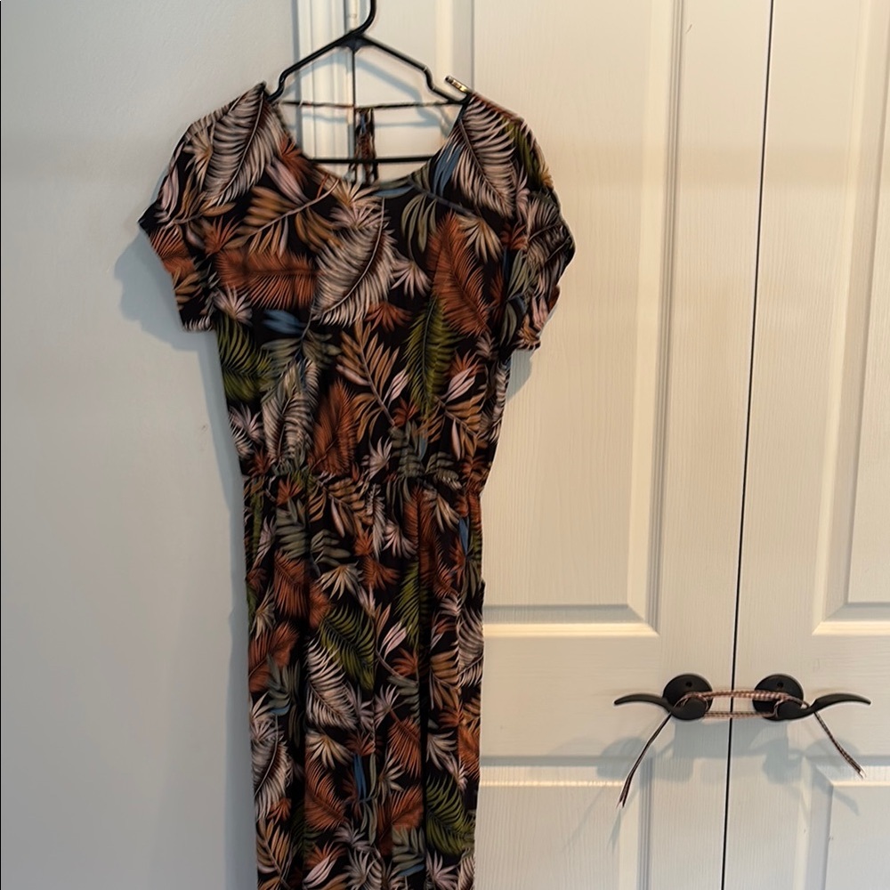 Tropical Leaf Print Jumper